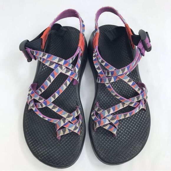Chaco Zx2 Colorful Tribal Classic Toe Loop Strappy Crisscross Performance Sandal - Picture 1 of 13